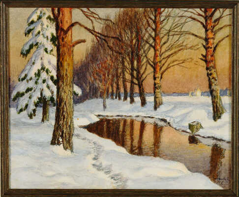 Гермашев Михаил Маркианович. Зимний пейзаж